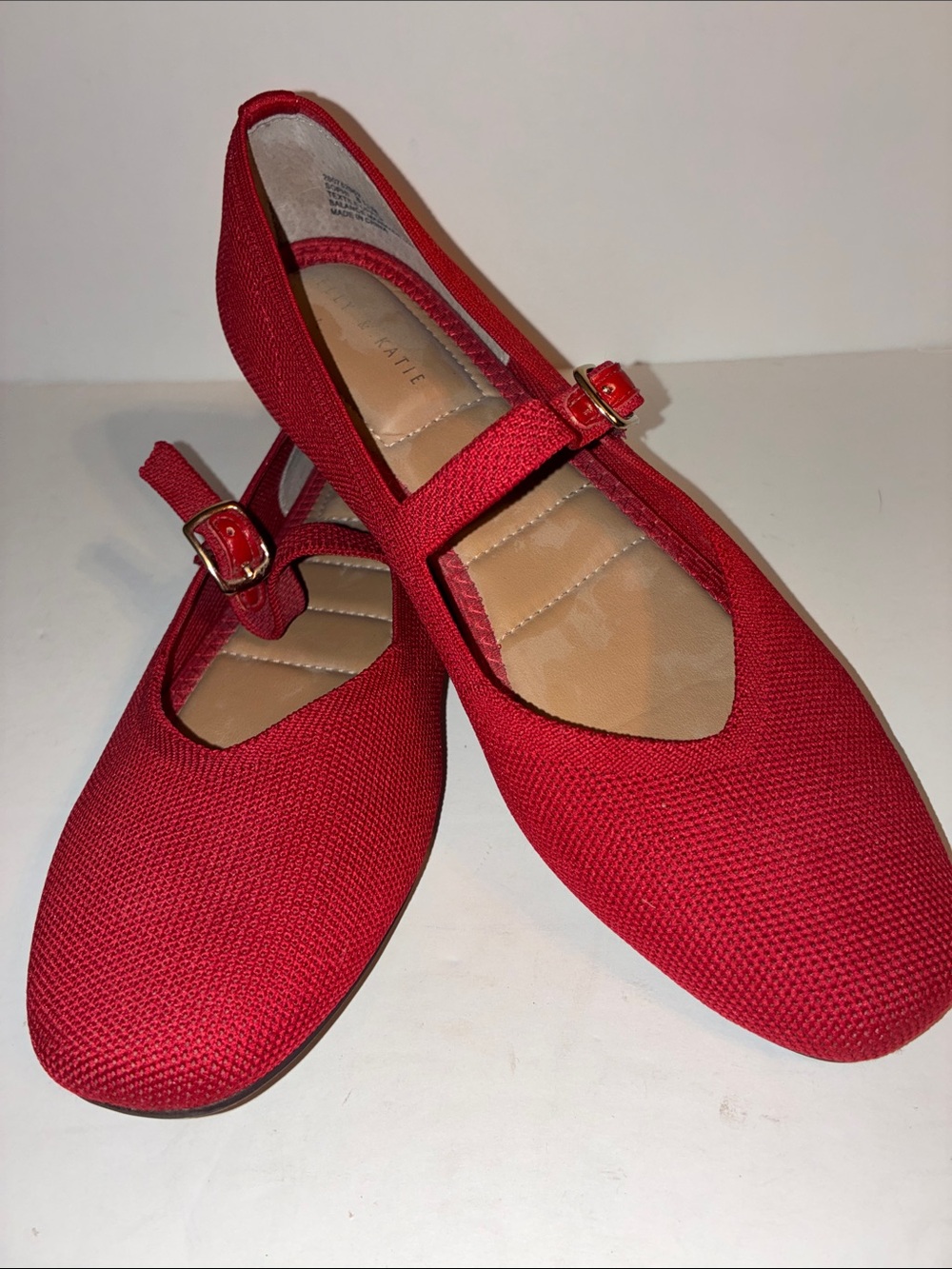 Women's  Size 8.5, Red Tajah Mary Jane Flats, Katie & Kelly